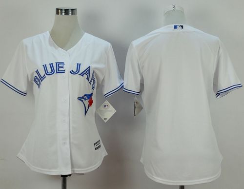 Blue Jays Blank White Women's Fashion Stitched MLB Jersey - Click Image to Close